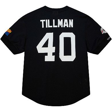 Men's Mitchell & Ness Pat Tillman Black Arizona Cardinals Retired Player Name & Number Mesh Top