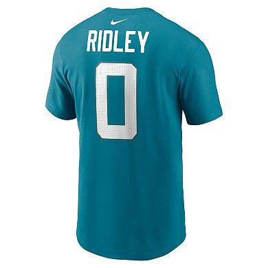 Men's Nike Calvin Ridley Teal Jacksonville Jaguars Player Name & Number T-Shirt