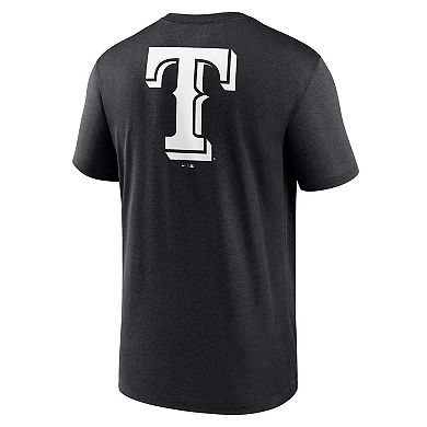 Men's Nike Black Texas Rangers Fashion Over Shoulder Logo Legend T-Shirt