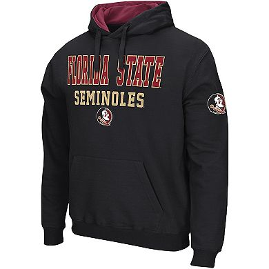 Men's Colosseum Black Florida State Seminoles Sunrise Pullover Hoodie