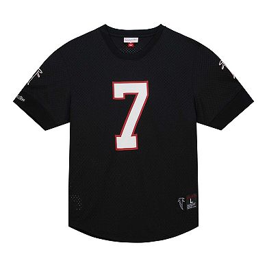 Men's Mitchell & Ness Michael Vick Black Atlanta Falcons Retired Player Name & Number Mesh Top