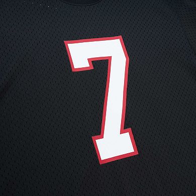 Men's Mitchell & Ness Michael Vick Black Atlanta Falcons Retired Player Name & Number Mesh Top