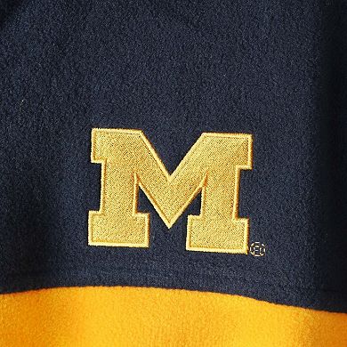 Men's Columbia Navy/Maize Michigan Wolverines Flanker III Fleece Team Full-Zip Jacket