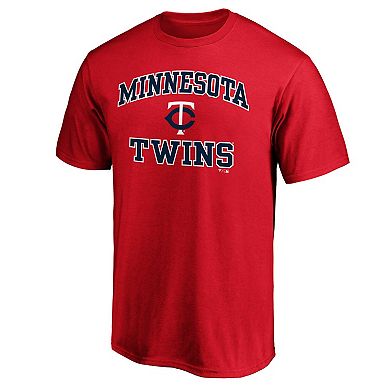 Men's Fanatics Branded Red Minnesota Twins Heart & Soul T-Shirt