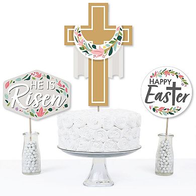 Big Dot Of Happiness Religious Easter Christian Holiday Centerpiece Stick Table Toppers 15 Ct