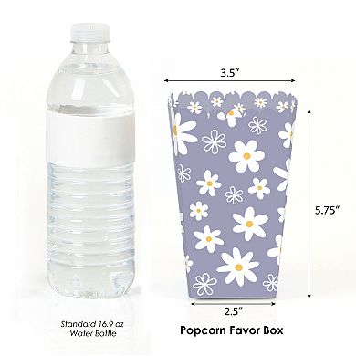 Big Dot Of Happiness Purple Daisy Flowers Floral Party Favor Popcorn Treat Boxes Set Of 12