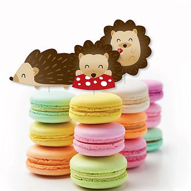 Big Dot Of Happiness Forest Hedgehogs Birthday Party Or Baby Shower Clear Treat Picks 24 Ct