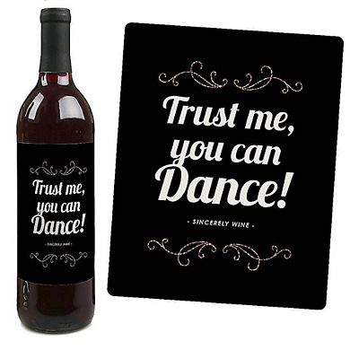 Big Dot Of Happiness Sip Happens - Funny Gift For Women - Wine Bottle Label Stickers - 4 Ct