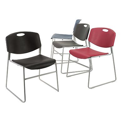 Heavy-Duty Plastic Stacking Chair (Pack of 4)