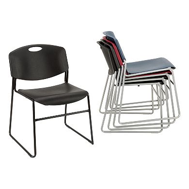 Heavy-Duty Plastic Stacking Chair (Pack of 4)