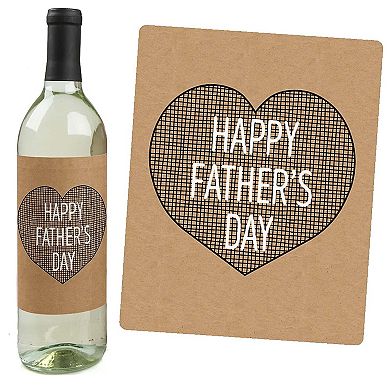 Big Dot Of Happiness My Dad Is Rad Father's Day Gift For Men Wine Bottle Label Stickers 4 Ct