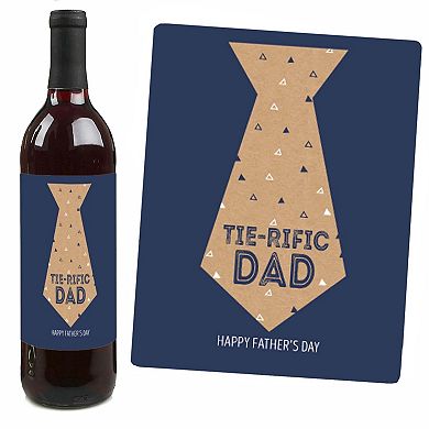 Big Dot Of Happiness My Dad Is Rad Father's Day Gift For Men Wine Bottle Label Stickers 4 Ct