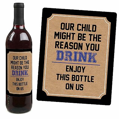 Big Dot Of Happiness Coach Appreciation School & Christmas Wine Bottle Label Stickers 4 Ct