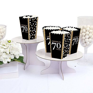 Big Dot Of Happiness Adult 70th Birthday Gold Birthday Party Favor Popcorn Treat Boxes 12 Ct