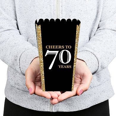 Big Dot Of Happiness Adult 70th Birthday Gold Birthday Party Favor Popcorn Treat Boxes 12 Ct