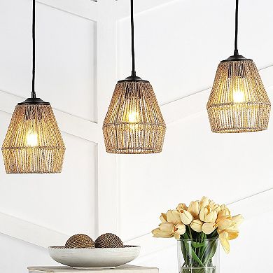 Ibiza Island Seagrassmetal Bohemian Coastal Led Pendant