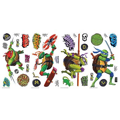 RoomMates Teenage Mutant Ninja Turtles Mayhem Peel and Stick Wall Decals 33-piece Set