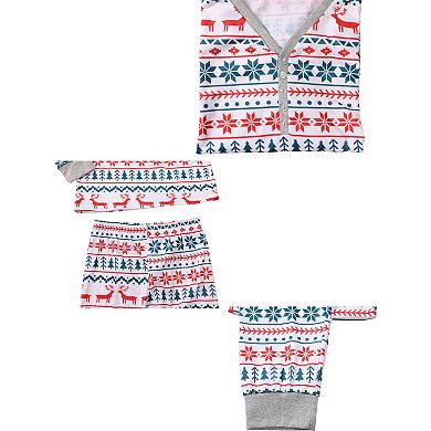 Men's Christmas Sleepwear Long Sleeve Tee With Pants Loungewear Family Pajama Sets