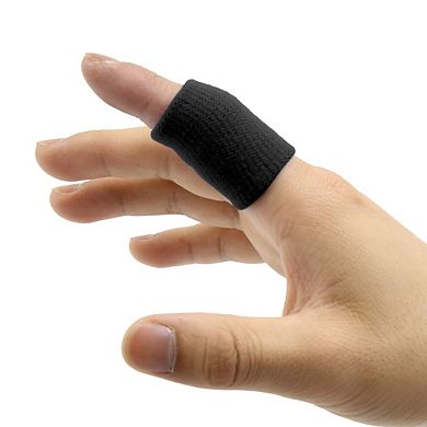 10pcs Black Cotton Stretch Sport Anti-dislocation Protect Finger Sleeve Support