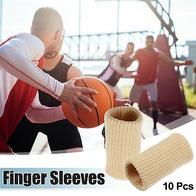 10pcs Breathable Finger Sleeves Thumb Braces Support Elastic Compression