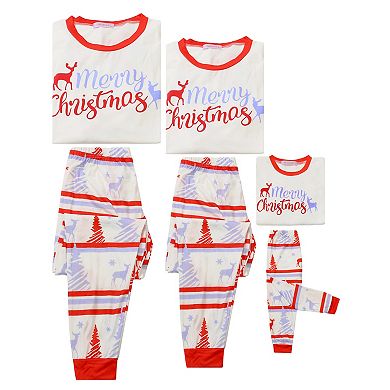 Sleepwear Long Sleeve Tee With Pants Lounge Holiday Family Pajama Sets Men's Red
