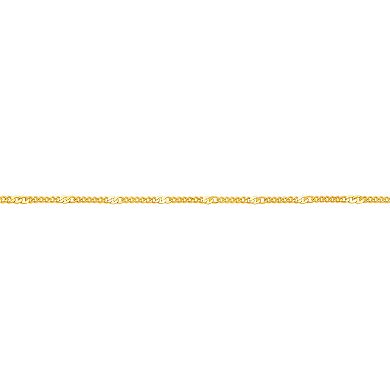 PRIMROSE 18k Gold Over Silver Diamond Cut Curb Chain Necklace