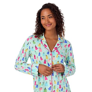 Women's Beauty Sleep Social Lydia Halloween Long Sleeve Top & Bottoms Pajama Set