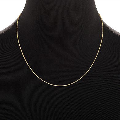 PRIMROSE 18k Gold Over Silver Wheat Chain Necklace
