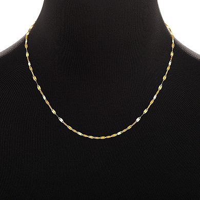 PRIMROSE 18k Gold Over Silver Lace Chain Necklace
