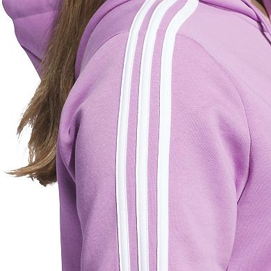 Plus Size adidas Essentials 3-Stripes Full-Zip Fleece Hoodie