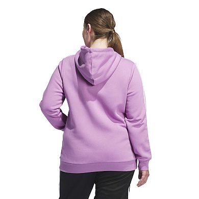 Plus Size adidas Essentials 3-Stripes Full-Zip Fleece Hoodie