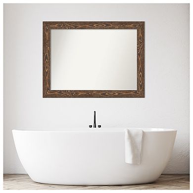 Bridget Non-beveled Wood Bathroom Wall Mirror