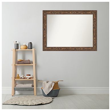 Bridget Non-beveled Wood Bathroom Wall Mirror