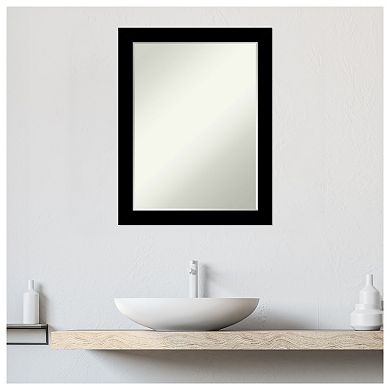 Brushed Petite Bevel Bathroom Wall Mirror