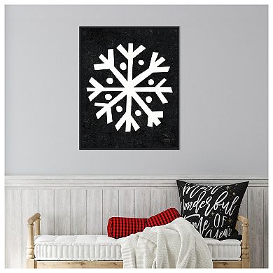 Christmas Whimsy Snowflake by Michael Mullan Framed Canvas Wall Art Print