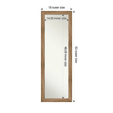 Amanti Art Owl Narrow Wood On the Door - Full Length Mirror