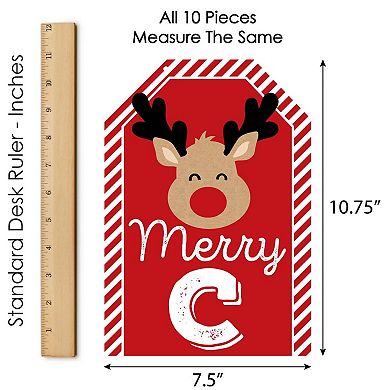 Big Dot of Happiness Jolly Santa Claus - Hanging Vertical Paper Door Banners - Christmas Party Wall Decoration Kit - Indoor Door Decor