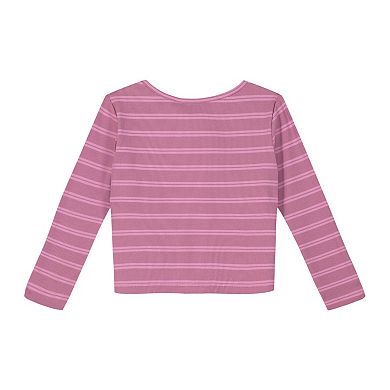 Girls 7-16 Roxy Ribbed Floral Long Sleeve Henley