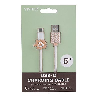 Vivitar Flower Novelty USB-C 5-ft. Cable