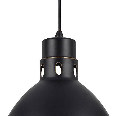 Nico 10 Inch Modern Pendent Light with Bronze Metal Shade, Clean SIlhouette