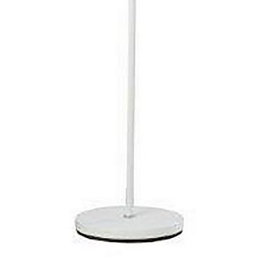 Floor Lamp with Adjustable Torchiere Head and Sleek Metal Body, White