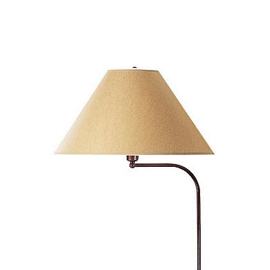 3 Way Metal Floor Lamp with and Adjustable Height Mechanism, Brown