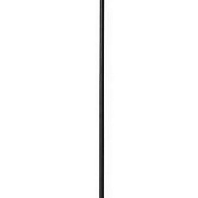 Floor Lamp with Adjustable Torchiere Head and Sleek Metal Body, Black