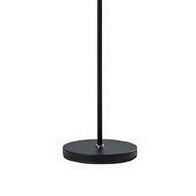 Floor Lamp with Adjustable Torchiere Head and Sleek Metal Body, Black