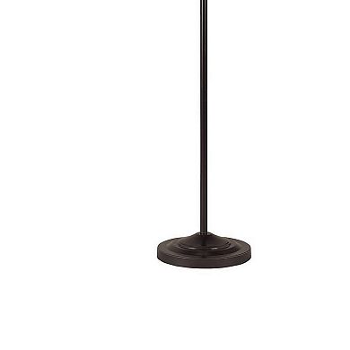 3 Way Metal Floor Lamp with and Adjustable Height Mechanism, Bronze