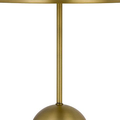 20 Inch Metal Accent Table Lamp with Dome Shade, Brass