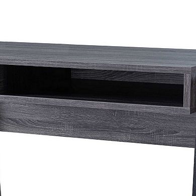 30 Inch 1 Drawer Wooden Office Desk, Distressed Gray