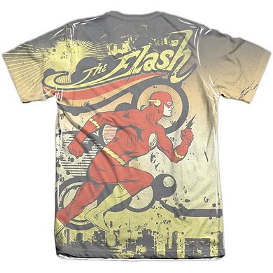 Dc Comics Flash Just Passing Through Adult 65/35 Poly/cotton Short Sleeve T-shirt