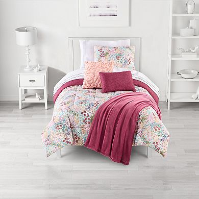The Big One® Maddy Floral Reversible Comforter Set with Sheets, Throw & Decorative Pillows