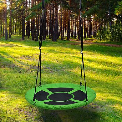 40" Flying Saucer Tree Swing Chair Kids Round Hanging Rope Seat Yard Toys
